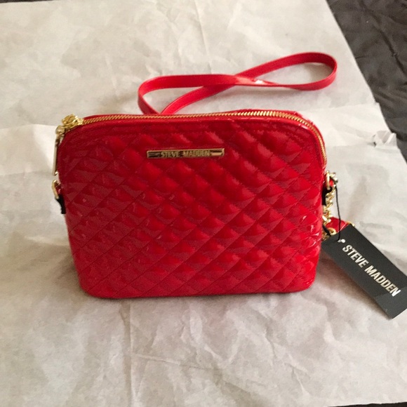 Steve Madden Patent Quilted Dome Crossbody Bag - Picture 2 of 5